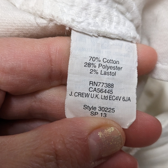 J. Crew White Mid rise Toothpick Jeans - Picture 8 of 13